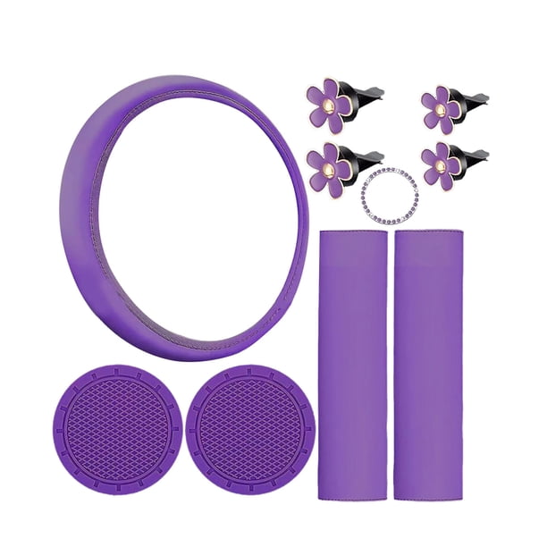 Auto Accesorios Volante Cubierta Hombro Cubierta Anillo Botón Hebilla Flor Clip 10 Piece Set