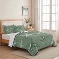 thumbnail image 5 of Quilts Queen Size, Vintage Green Starfish Soft Comforter Bedding Set for Bed, Summer Coastal Beach Marine Life Lightweight Quilted Bedspread with Pillow Cover(2 Pieces) for All Season, 90x96 Inch, 5 of 9