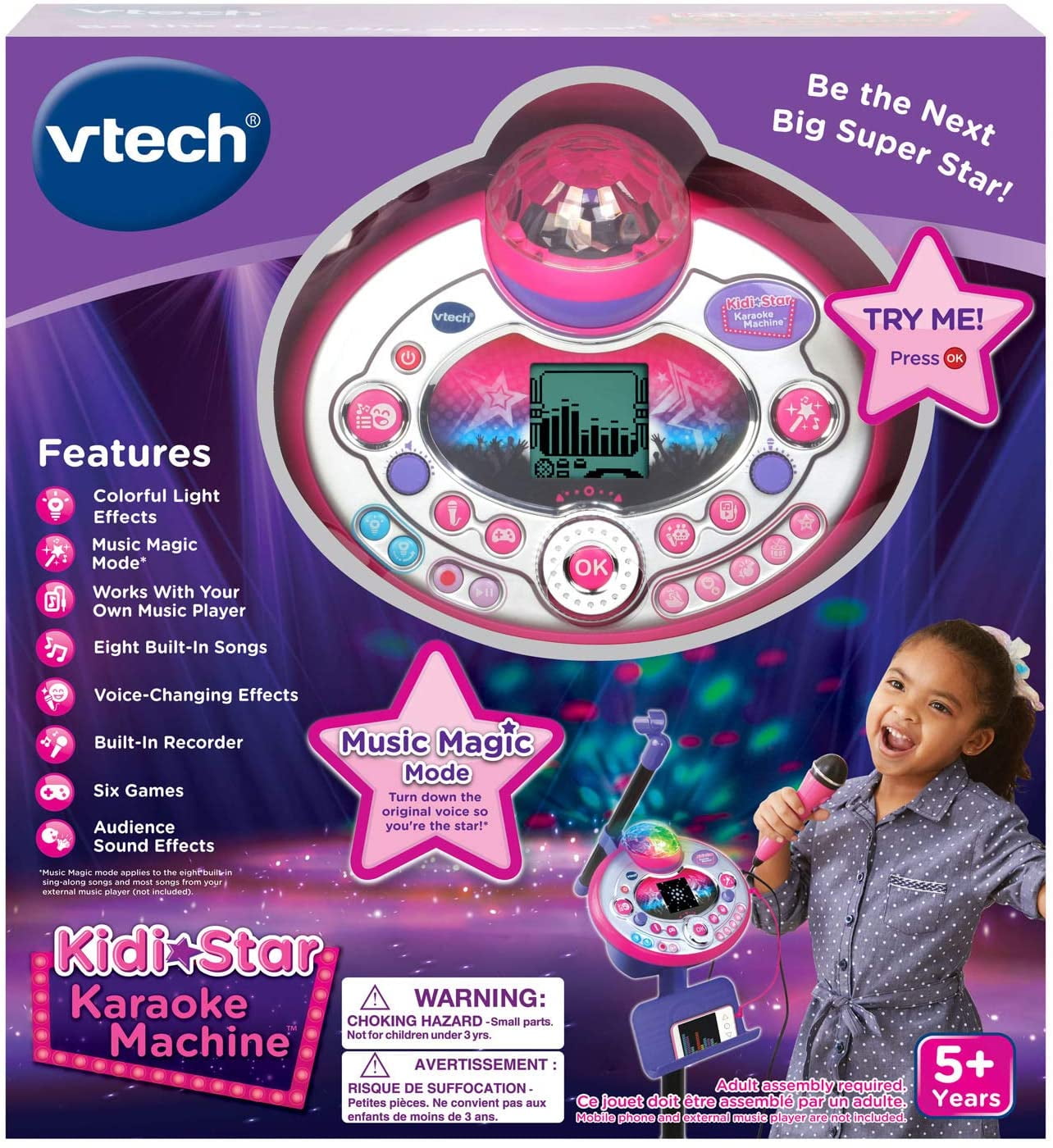 VTech Kidi Star Music Magic Microphone, Pink