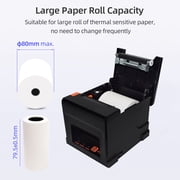 direct thermal printer 80mm Thermal Receipt POS Printer with Auto Cutter for Shipping Business Restaurant Kitchen Supermarket
