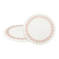 100pcs Paper Doilies 7" Round Disposable Paper Doilies Placemat, White
