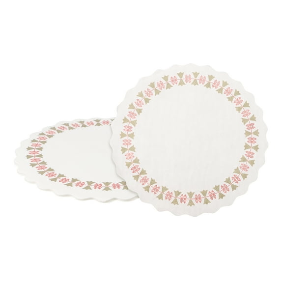 100pcs Paper Doilies 7" Round Disposable Paper Doilies Placemat, White