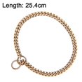 thumbnail image 2 of Collier Chaîne pour Chien Haut en Acier Inoxydable 18k Doré Poli, Joint de Chaîne Cubain, Solide, Robuste, Protection, 2 of 5