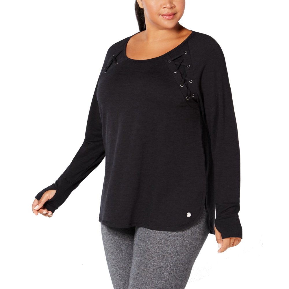 Ideology Activewear Tops Womens Activewear Top Plus Long Sleeve