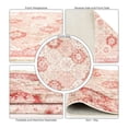 thumbnail image 3 of Alfa Rich 4x6 Area Rugs, Ultra-Thin Boho Pink Cream Rug, Non-Slip Machine Washable, Easy Clean, Pet Friendly Rugs, 3 of 6