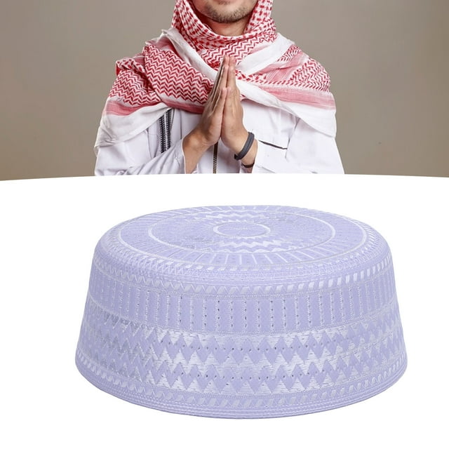Gorro Kufi De Oración, Gorro De Oración Islámico Musulmán Para Hombre, Gorro De Calavera Con Bordado, Gorro árabe Turco, Gorro Redondo De Eid Kofi, Gorro De Oración Redondo
