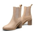 thumbnail image 3 of DREAM PAIRS Women's Pointed Toe Chelsea Ankle Booties with Chunky Heel, 3 of 5