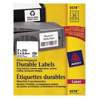 Étiquettes Durables I.D. TRUEBLOCK 2-5/8X2 750/BOX