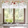 thumbnail image 5 of Spring Floral Valance Curtain Colorful Watercolor Flower Kitchen Curtain Decorative Valances Topper Curtain Window Treatment Drapes for Bathroom Living Room Bedroom 1 Panel (55x18 Inch), 5 of 5