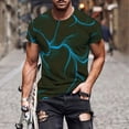 thumbnail image 2 of T-shirt à Manches Courtes Imprimé pour Hommes Col Rond Mode Décontractée Manches Courtes, 2 of 5