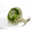 thumbnail image 2 of DP JEWELS & GEMS - 6.10 Ct Natural Peridot Diamond Engagement Ring Oval Cut 14K Yellow Gold, 2 of 5