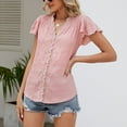 thumbnail image 6 of Mittory Womens Summer Tops Trendy Short Sleeve Shirts Spring Clothes V Neck Tshirts Fashion Blouses Casual Tunics, 6 of 6