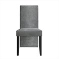 thumbnail image 5 of Castle Place Corduroy Contemporary Wooden Dining Chairs, Grey, Set of 2, 5 of 11