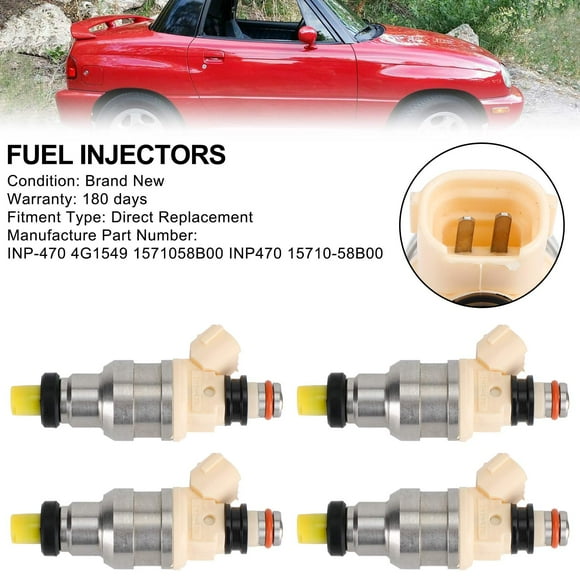 4PCS Fuel Injectors INP-470 Fit for Suzuki Sidekick X-90 1.6L Fit for Chevy Tracker