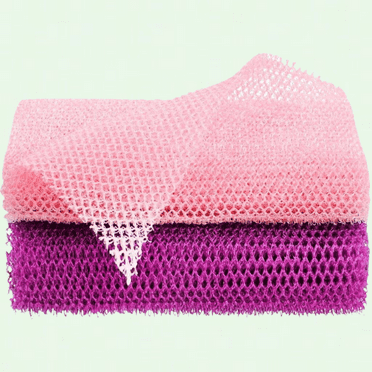 2 Pcs African Net Sponge, Long Exfoliating Bath Sponge for Shower
