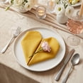 thumbnail image 2 of REGALWOVEN Set of 6 Cloth Napkins, Polyester Washable and Reusable Table Dinner Napkins for Home, Restaurant, Weddings and Event Yellow 16x16inch, 2 of 6