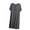 #204-Gray, variant on Women's Fashion V-Neck Short Sleeve Nightgown with Lace Trim Soft Modal Cotton Polyester Blend Comfortable Home Wear Robe