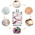 thumbnail image 4 of Clear Storage Jar 2.75x 4.13 Inches One Sizex2 Cotton Swabs Cans Translucent Plasticental Floss Cans Cotton Pads Cans Bathroom Canisters Pink Cherry Blossom, 4 of 7
