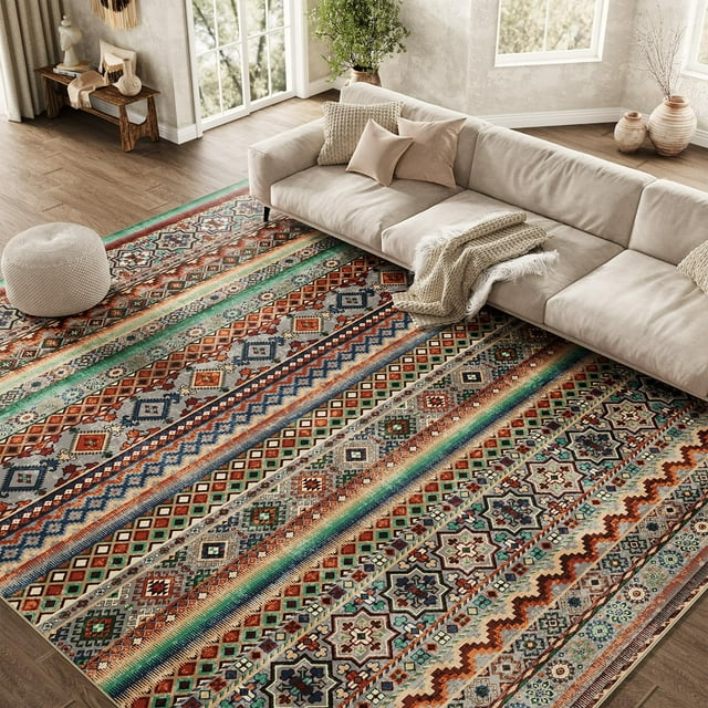 Boho Area Rug x Carpet Rugs for Living Room Bedroom MoroccanMachine Washable Rugs for Bedroom Dining Room Living Room Rug Neutral Taupe