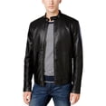 thumbnail image 1 of Calvin Klein - Chaqueta de motociclista texturizada para hombre, color negro, pequeña Calvin Klein Chaqueta de moto, 1 of 1