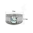 thumbnail image 2 of Men's 2.25 Ct Round Cut Cubic Zirconia, Silver Stainless Steel Ring Size 9, 2 of 5