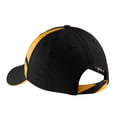 thumbnail image 3 of Sport Tek Adult Unisex Regular Mesh Inset Cap Black/Gold One Size Fits All, 3 of 3