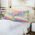 thumbnail image 7 of Coolnut Galaxy Fantasy Beautiful Rainbow Plush Pillow Case, Zippered Bed Pillow Pillowcases, Super Soft and Cozy Pillowcase Covers for Sleep Decor Giftsation - Queen Size 20x30in, 7 of 7