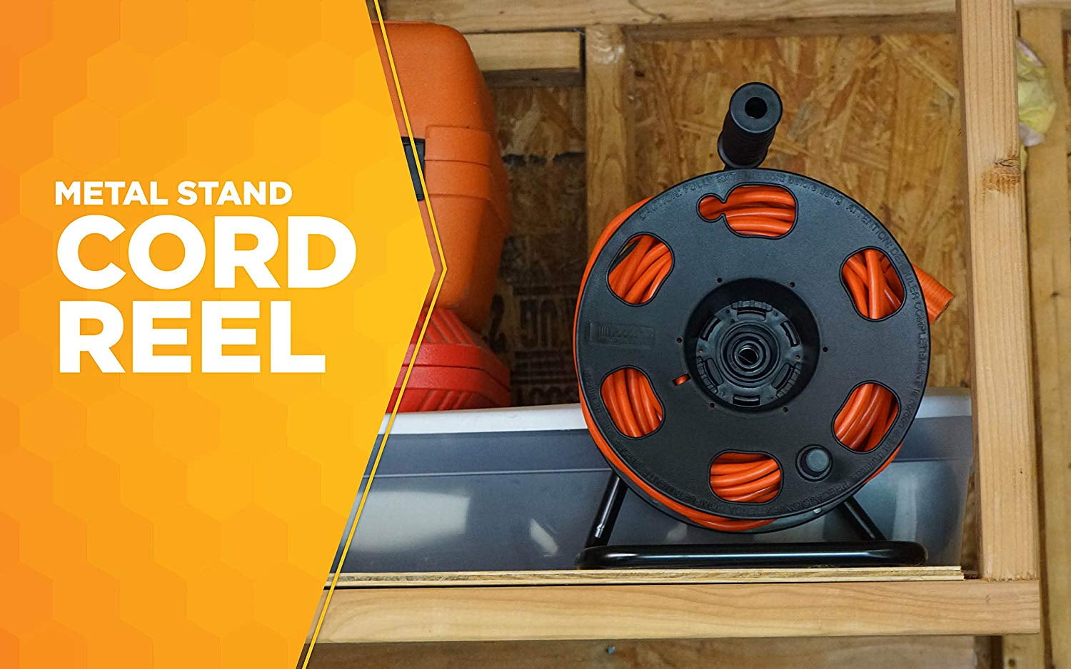 Woods 22849 Metal Extension Cord Storage Reel