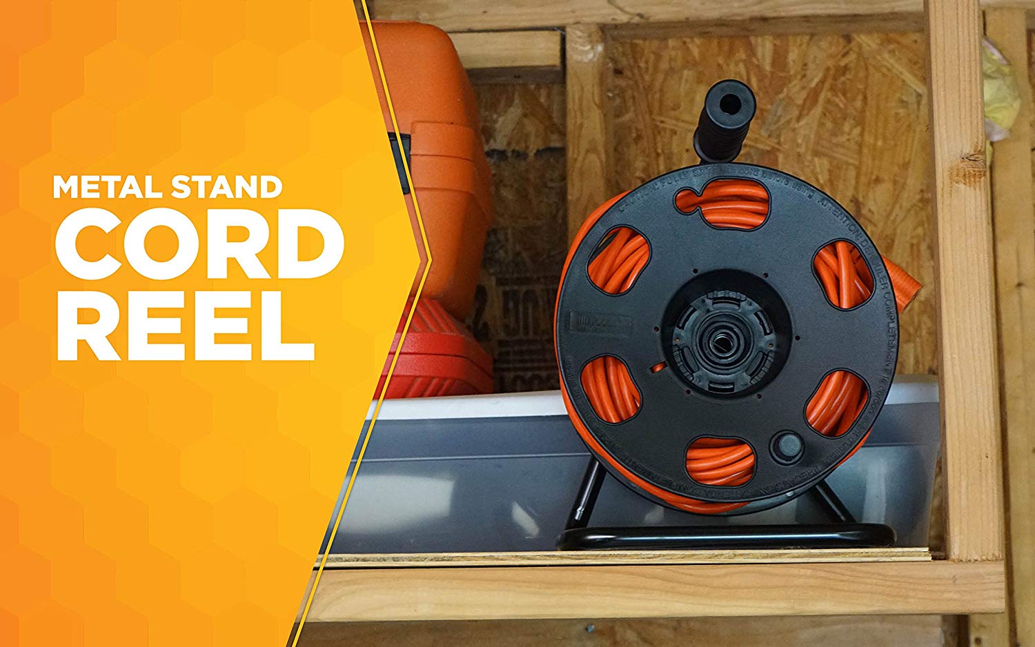 Woods Metal Extension Cord Storage Reel, 150-Foot Capacity photo 2