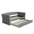 thumbnail image 3 of Boyd Sleep St. Ives Faux Leather Upholstered with Trundle Daybed, Twin, Gray, 3 of 7