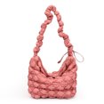 thumbnail image 1 of Bolso Hombro Plisado Acolchado Bordado Hilo Mujer Bolsos Cruzados Rojo, 1 of 9