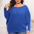 thumbnail image 5 of JUUNthy Women's Plus Size Sweater, Long Sleeve Soft Ribbed Knit Off‑Shoulder Fall Winter Fashion Pullover Tops Gray 2XL, 5 of 15