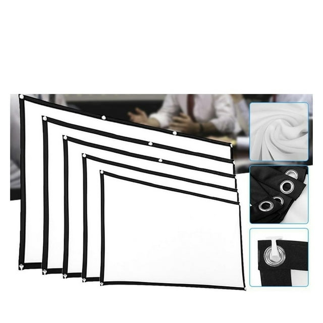 16:9 Projector Screen Fabric 100 120 Inch Screen Projection Portable Reflective Cloth ,Wrinkle-Free