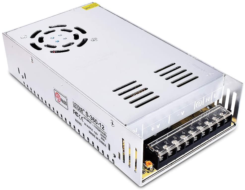 LETOUR Power Supplies DC 12V Converter Output 30A 360W、AC96V130V