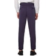 thumbnail image 3 of INSPIRE CHIC Striped Tapered Pants for Men's Pleated Front Formal Dress Pants 32 Navy Blue, 3 of 5