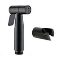 thumbnail image 1 of Juego de pistola rociadora para lavado de inodoro de acero inoxidable 304 negro sin perforaciones, boquilla presurizada, limpieza corporal, lavador de inodoro, 1 of 4