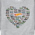 thumbnail image 3 of Hot Wheels - Valentine's Hot Wheels Heart - Men's Crew Neck Fleece Pullover, 3 of 5