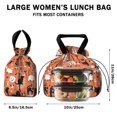thumbnail image 5 of Halloween Cat Pattern Drawstring Lunch Bag Women - Drawstring Lunch Bag Insulated for Work Office - Stain-Resistant Large Lunchbags for Women with Multi-Pockets, 5 of 6