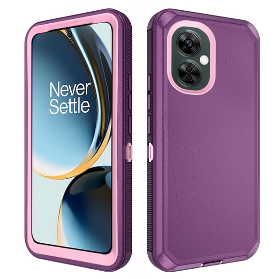 Compatible with OnePlus Nord N30 5G/CE 3 Lite Phone Case Hybrid Rugged Shockproof Hard Protective Drop Proof Full Body Heavy Duty Mobile Cell Cover for OPPO K11x/One Plus 1 N 30/CE3 Women Men Purple