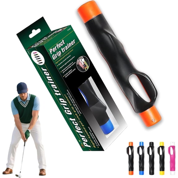 Gripfix Golf Grip Trainer, Right Handed Golf Club Grip, Enhance Grips Strength Training Aid Golfs Kit Swing Trainer Practice for Beginners & Pros Correct Hand Position