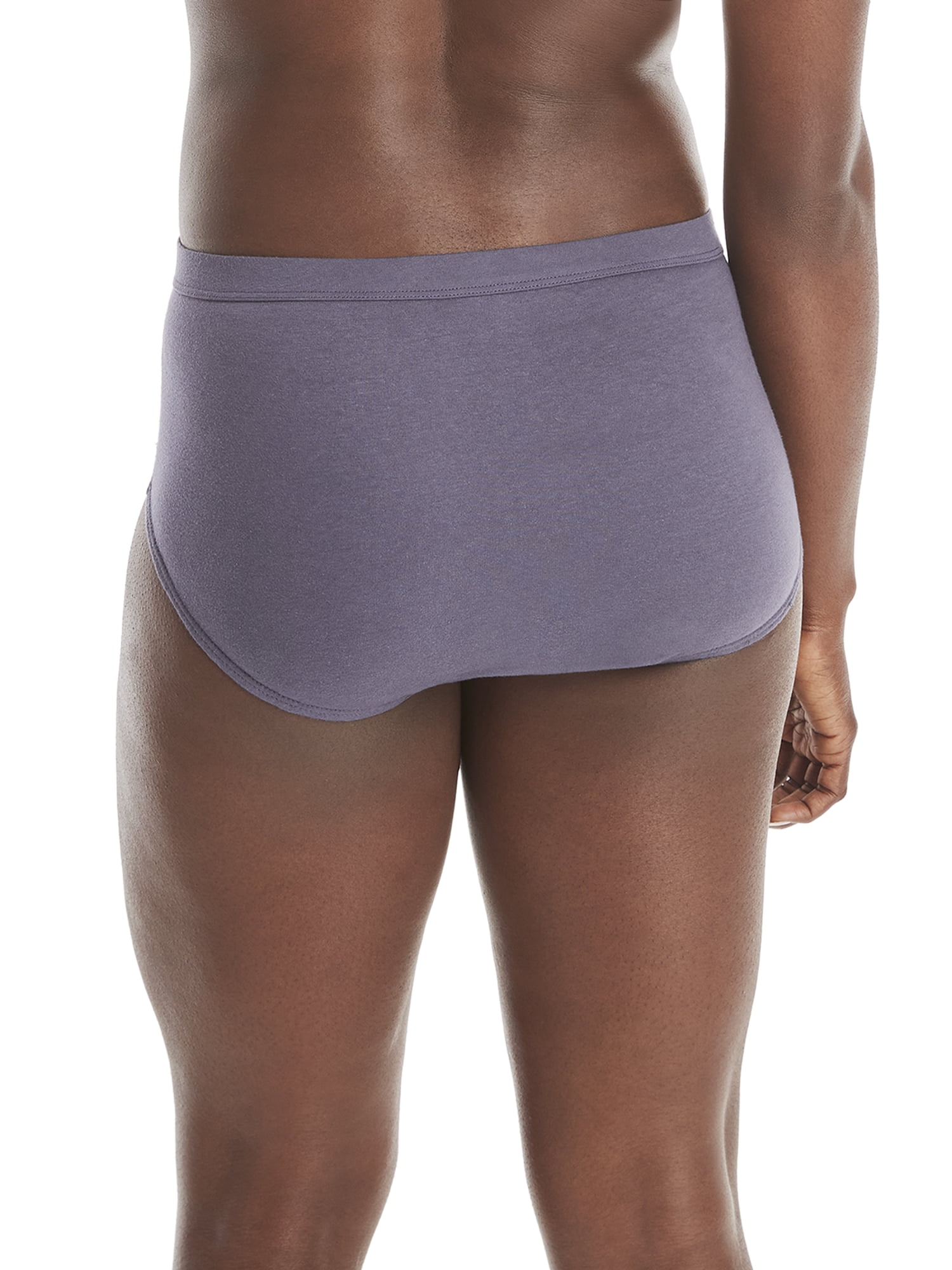 Hanes Womens Underwear Briefs, 6-Pack, Pure Comfort Organic Cotton Brief Panties, Full Coverage