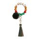 thumbnail image 1 of Pulsera de cuentas, llavero, llavero de muñeca, llavero, llavero, llavero con borla, regalo Verde, 1 of 9