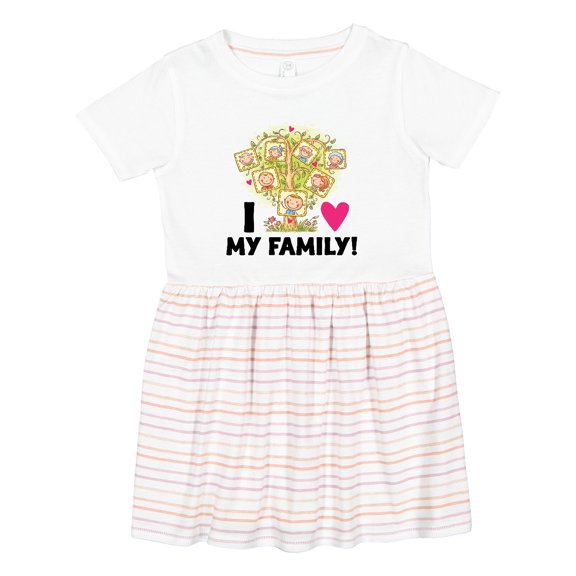 Inktastic I Love My Family Kids Family Tree Girls Toddler Dress