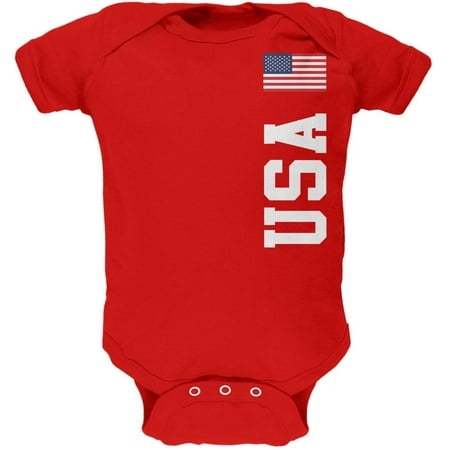 

World Cup USA Red Soft Baby One Piece - 0-3 months