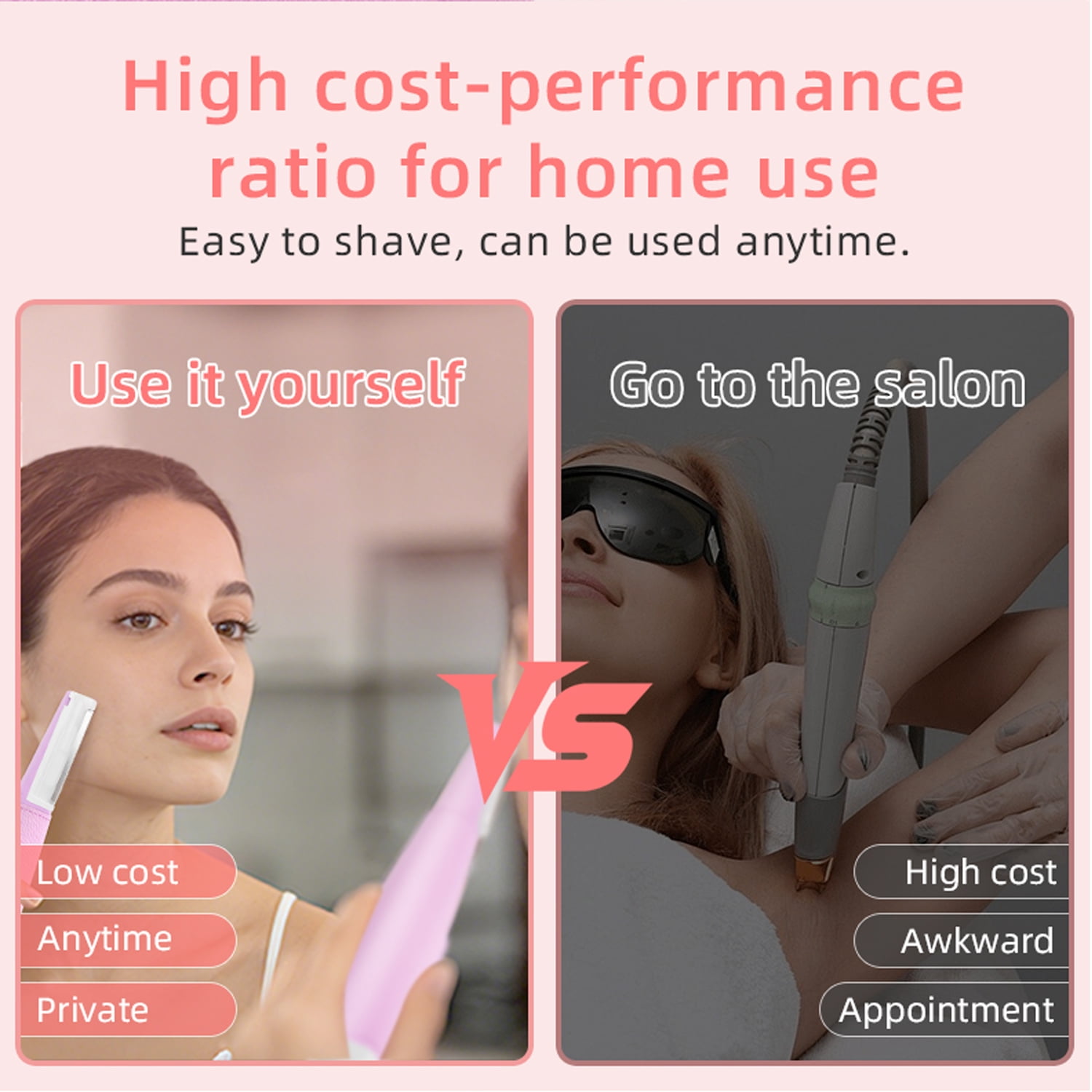 Sonic Dermaplaning Tool for Women, Rechargeable Face Dermaplane Razor with 14,000 Vibrations, 3 Speeds with LED Light, 12 Blades for Peach Fuzz Removal & Facial Exfoliation(Pink)