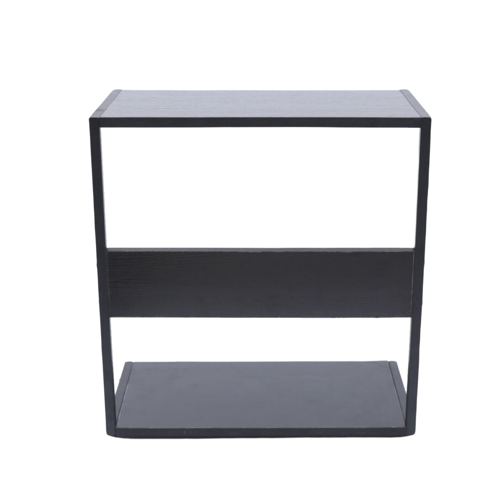 DENEST 2-Tier Black Iron Frame CPU Stand Computer Tower with Lockable Caster Wheels