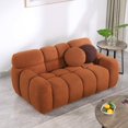 thumbnail image 3 of Unbranded Modern ergonomic marshmallow sofa for living room 2 Seats - Light Brown, 3 of 5