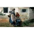 thumbnail image 2 of Homer, Winslow 14x10 White Modern Wood Framed Museum Art Print Titled - Picking Flowers, 2 of 4