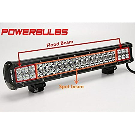 Power Bulbs 20'' Cree 126w Combo LED Light Bar Cree Leds Off Road Fog Driving ATV SUV UTV Car