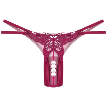 Panties for Women Women Sexy Lace Briefs Hollow Out Panties Crochet Lace Up Panty Thongs G String Lingerie Underwear Lingerie One Size
